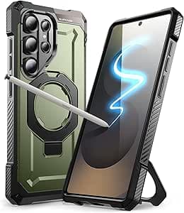 SUPCASE for Samsung Galaxy S25 Ultra Case with Stand (Unicorn Beetle Grip), [S Pen Friendly] [Compatible with MagSafe] [Military-Grade Protection] Magnetic Phone Case for S25 Ultra 6.9 Inch, Guldan