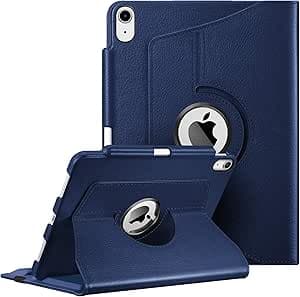 FINTIE Rotating Case for iPad Air 11 inch (2024) M2, iPad Air 6th / 5th / 4th Generation (2024/2022/2020) - [360 Rotating] Adjustable Stand Cover with Pencil Holder, Navy