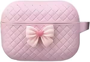 Stylish Wireless Earphone Case from Next Store,Compatible with Airpod pro2 with Lovely Bow Design,Premium FlexibleSilicone,Shockproof and Scratch Resistant Cover,Keep Your Earphone Clean (Pink)