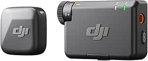 DJI Mic Mini (1TX+1RX), Ultralight, Detail-Rich Audio, Noise Cancelling, Automatic Limiting, Wireless Mic for Camera/iPhone/Android, Vlog, 400m Transmission- UAE Version, DJI Official Warranty Support