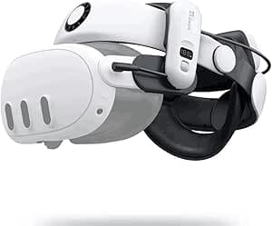 BOBOVR S3 Pro Super Strap VR Accessories Compatible with Meta Quest 3, 2 IN 1Headstrap and Head air Conditioning, 10000mah Hot-Swappable Battery Pack Fit For Oculus Quest3