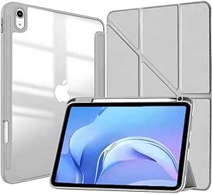 Case for iPad (A16) 11th 11" 2025 Gen iPad 11 Case/Case For iPad 10th Gen Case 2022 iPad 10 Case 8 Mutil Angles Folding Auto Wake/Sleep Smart Cover for 11" iPad 11th /10.9"iPad 10th Gen 2022- Grey