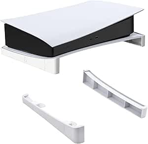 Horizontal Support for PS5, Horizontal Support Compatible with PS5 DE/UHD Console, Base Support for PS5 Console Disc and Digital Edition with Non-Slip Mads, White