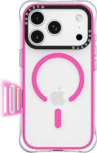 ORNARTO Air Case for Phone Case 6.9'',Compatible with Magnetic,Clear Military-Grade Drop Protection Phone Cases Cover for Phone Case 6.9''-Hot Pink
