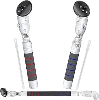 4-in-1 Gorilla Tag Long Arms for Meta Quest 3S/Oculus Quest 3/2/Pro/Rift S Controller, Kinwin Long Arm Extenders for Quest Accessories, VR Handle Attachments for Beat Saber/Gorilla Tag/Golf Club Game