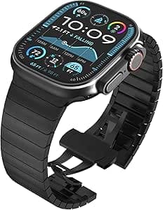 Stainless Steel Metal Band for Apple Watch Ultra 2, 49mm 46mm 45mm 44mm, Strap for Apple Watch Series 10 9 8 7 SE, for Men and Women