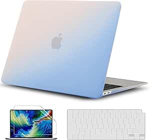 GVTECH Case for MacBook Air 13.6 inch 2025 2024 2023 2022 Release M4 A3240 M3 A3113 M2 A2681, Plastic Hard Shell & Keyboard Cover & Screen Protector, Rainbow 02