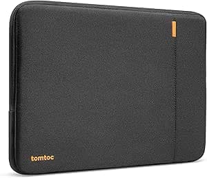 tomtoc 360 Protective Laptop Sleeve for 14-inch MacBook Pro M5/M4/M3/M2/M1 Pro/Max A3434 A3112 A3401 A3185 A2992 A2918 2025-2021, Water-Resistant Case Bag with Accessory Pocket for 13.8 Surface Laptop